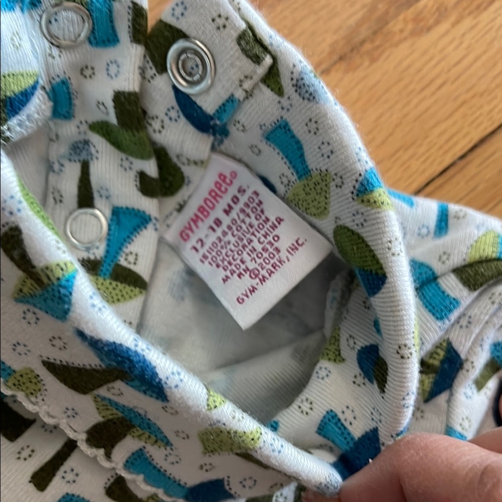 Gumbo Colorful Mushroom Print Baby Onesie - Picture 2 of 4